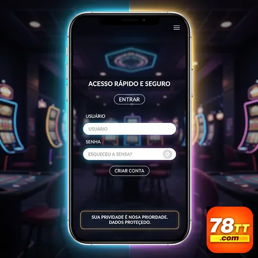 Ilustração de Experimente Slots e Games ao Vivo no 78tt