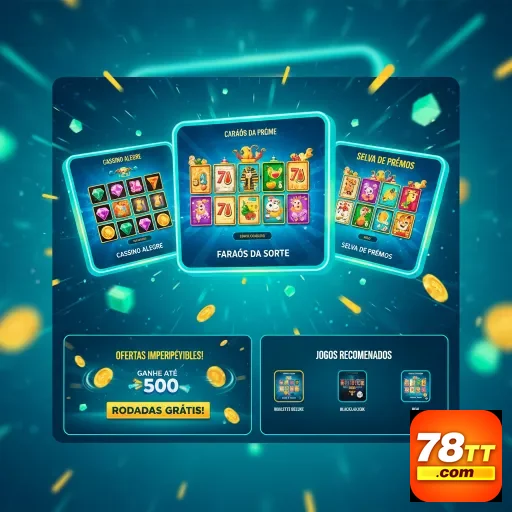Ilustração de Experimente Slots e Games ao Vivo no 78tt